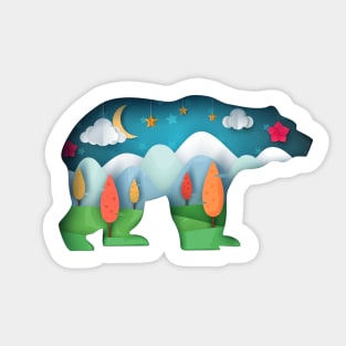 Bedtime Storybook Nature Bear Sticker